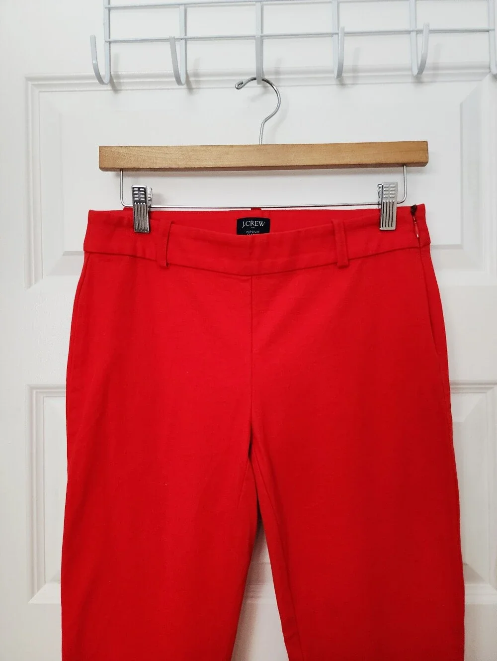 J. Crew The Winnie Red Slim Ankle Ponte Pants Size 4
